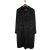 Classic tweed wool coat with fur shawl