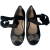 Guess velvet ballet flats with crystal bow