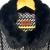 Missoni knit long cardigan with adjustable rabbit fur collar