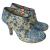 Mutiny by Irregular Choice canvas lace embellished ankle boots 