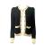 SHK knit sequin embellished bi-color cardigan