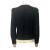 SHK knit sequin embellished bi-color cardigan