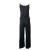 Replois belted jumpsuit with metallic details