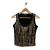 Rocco Barroco leather and wool blend knit jacket, vest & bag set