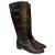 Bottega leather knee boots with golden studs
