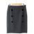 Barbara Taddei wool blend pencil skirt with velvet buttons