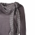 Fenn Wright Manson wool V neck knit sweater with removable silk bow and cuffs